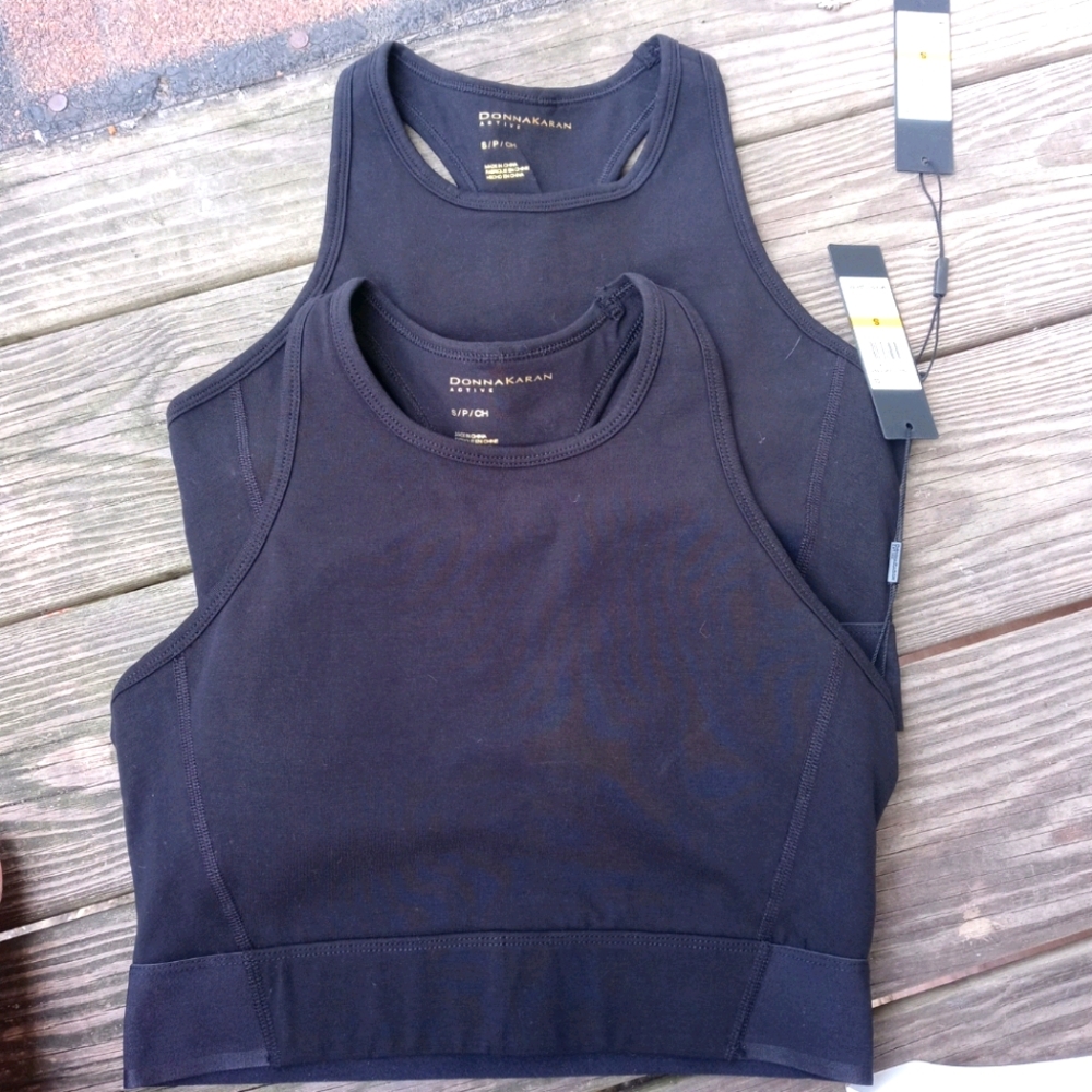New 2 Donna Karan sports bras sz Small
